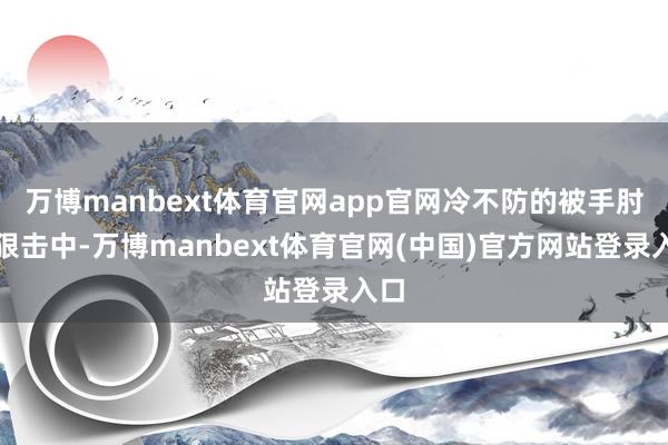 万博manbext体育官网app官网冷不防的被手肘狠狠击中-万博manbext体育官网(中国)官方网站登录入口